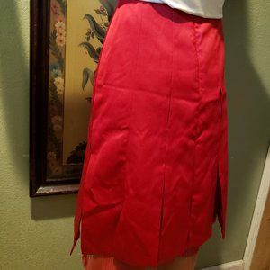 Dela-Jo red A-line paneled cocktail skirt